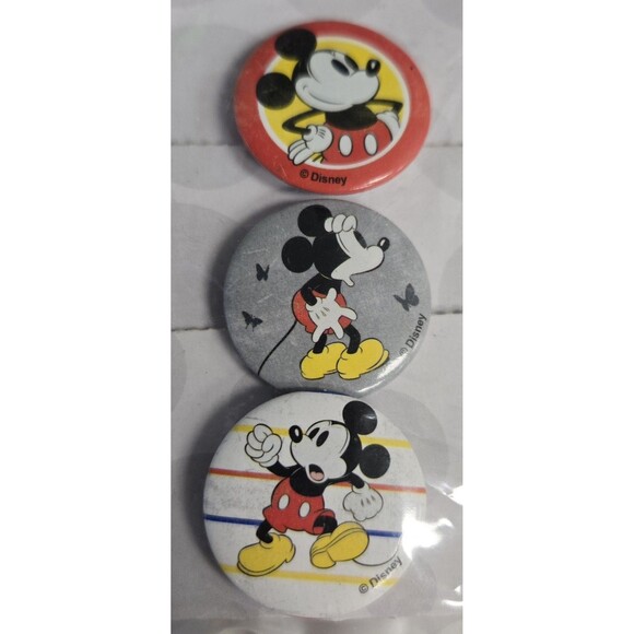 6 Disney Mickey Minnie Mouse Mini Button Pins Set Lot New Backpack Jacket Hat - Picture 2 of 4